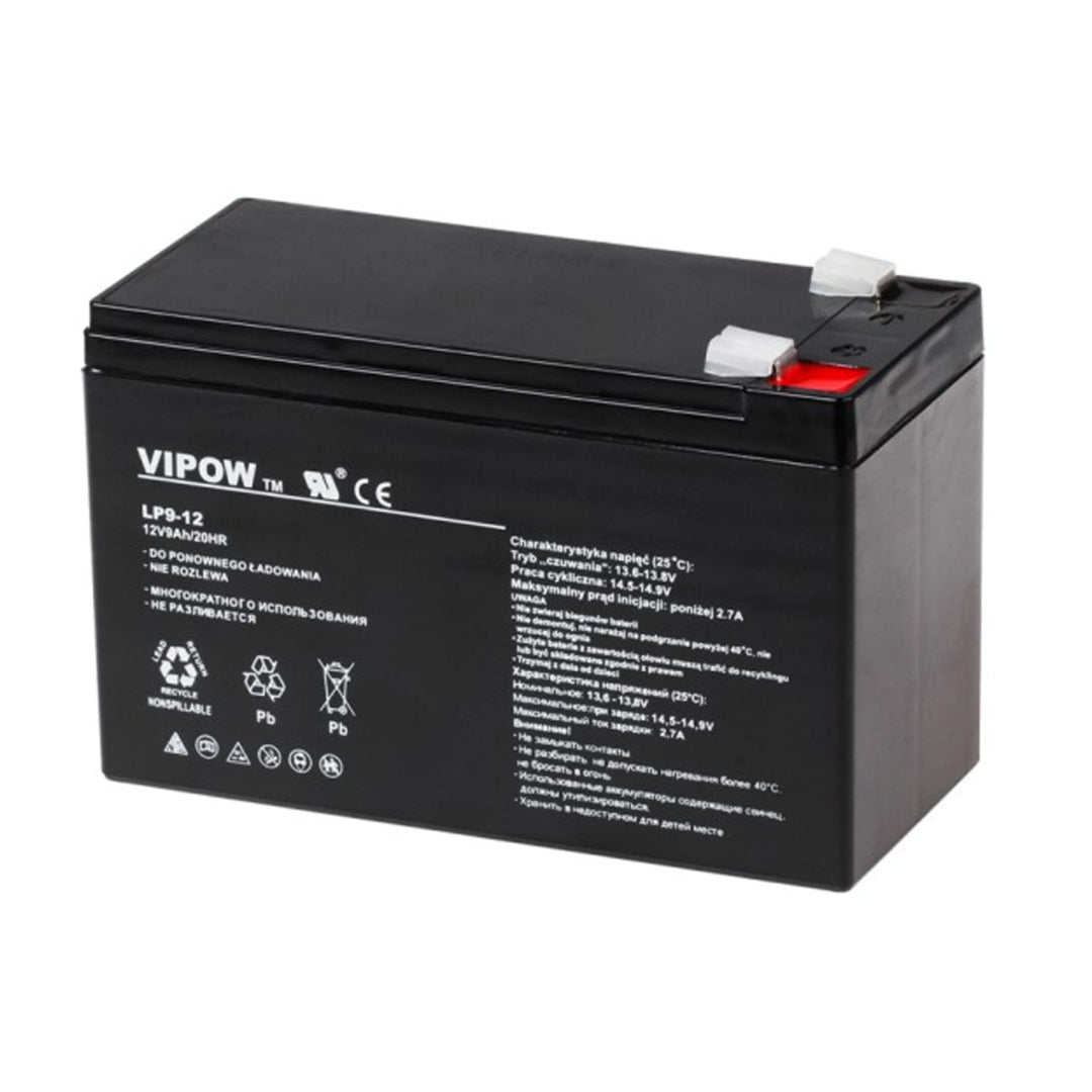 Batterie gel 12V 9Ah rechargeable sans entretien AGM VIPOW