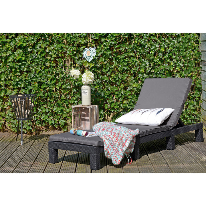 Chaise longue / Transat avec dossier réglable Daytona ALLIBERT Graphite
