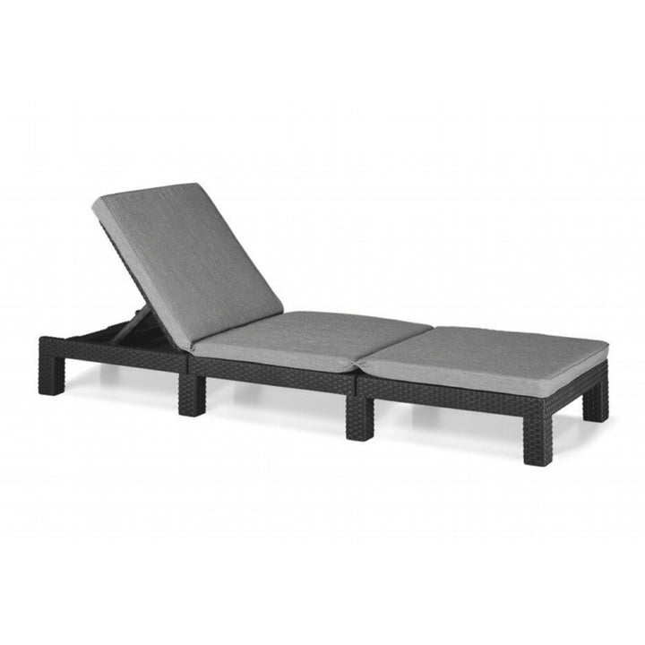 Chaise longue / Transat avec dossier réglable Daytona ALLIBERT Graphite