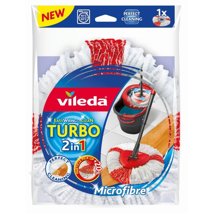 2 in 1 vervangingskop voor VILEDA EasyWring &amp; Clean Turbo bezem - Microvezel