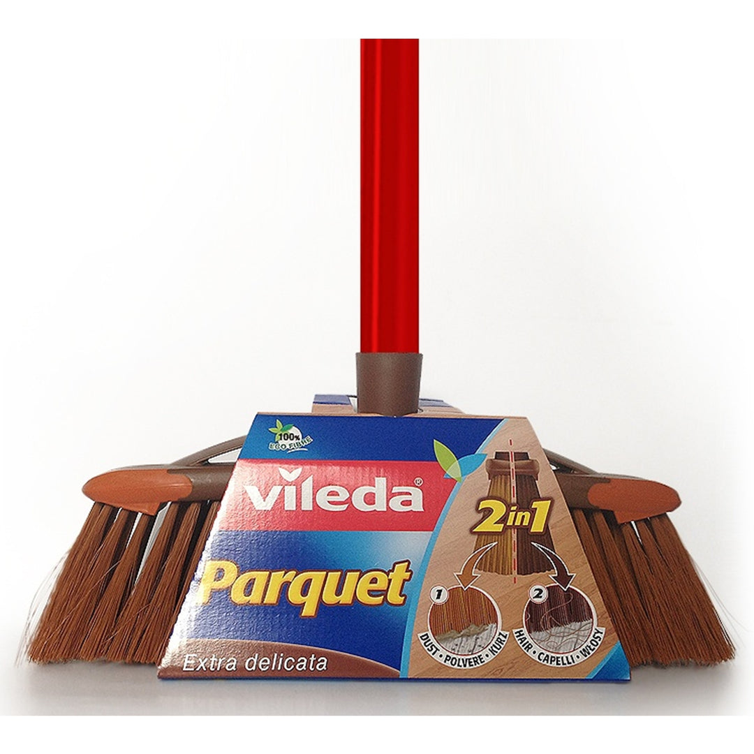 Balai avec brosse pour parquet  2 en 1 VILEDA PARQUET