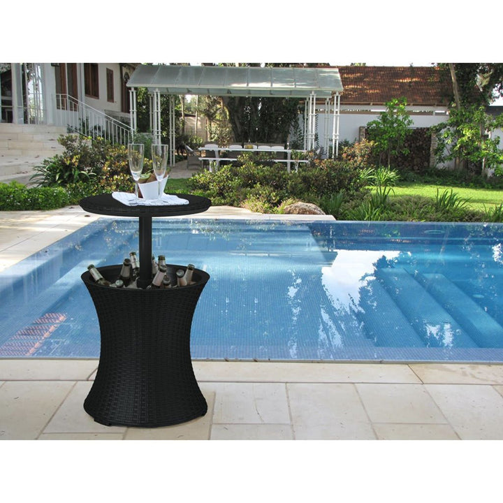 Glacière-bar Keter Coolbar Rattan anthracite en polyrotin 30 L