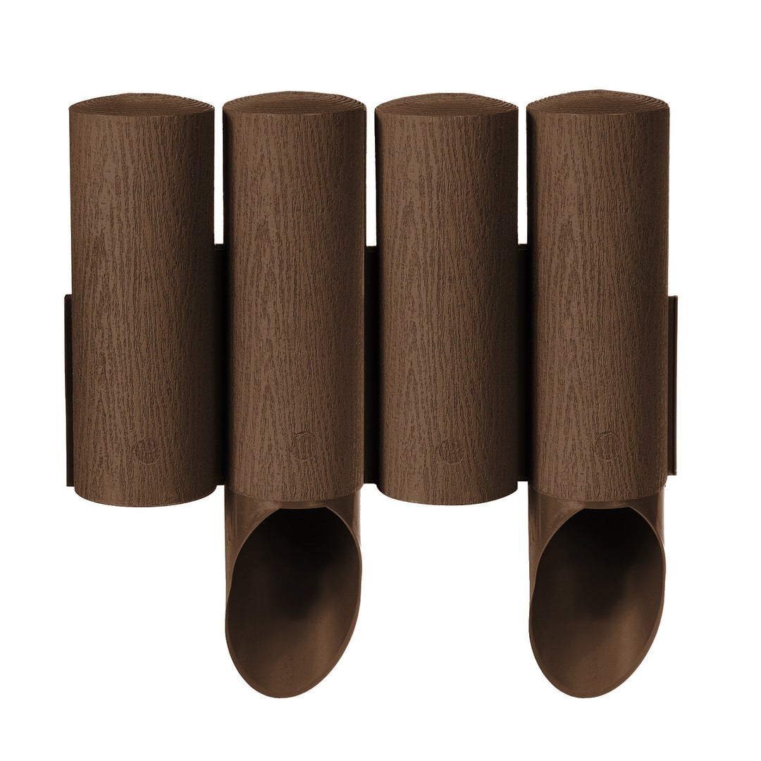 Palissade de jardin plastique effet bois Cellfast 2,3 m marron