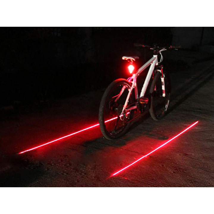 Lampe de Poche de Vélo Maclean Energy MCE208 - 7 modes - 5 LED avec avertissement de distance laser