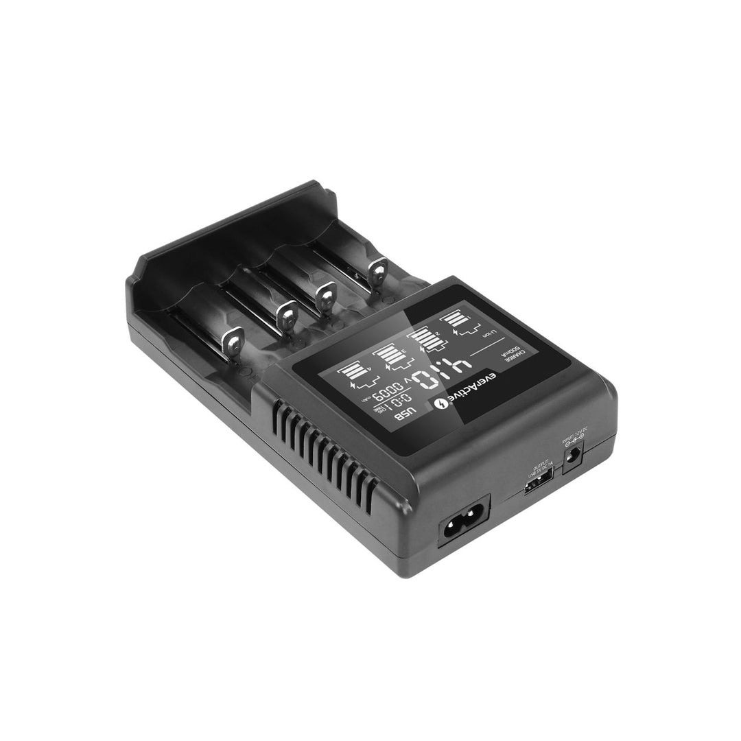 Chargeur pour batteries rechargeables cylindriques Li-ion et Ni-MH everActive UC-4000