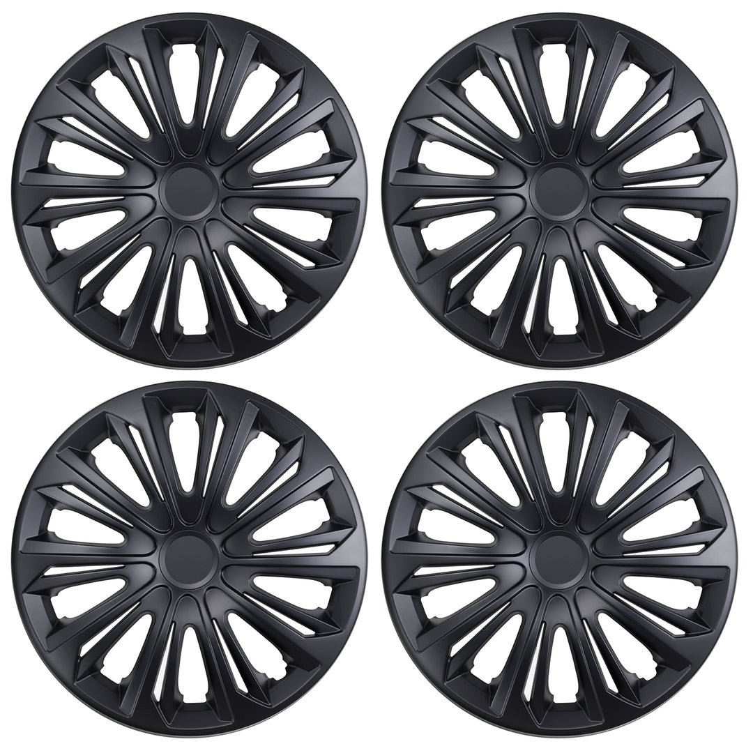 Enjoliveurs de roues 14 " couleur noir mat lot de 4 pièces STRONG