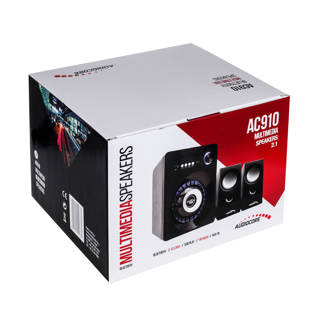 Een set Bluetooth 2.1-luidsprekers FM-radio, TF-kaartingang, AUX, USB-voeding Audiocore AC910