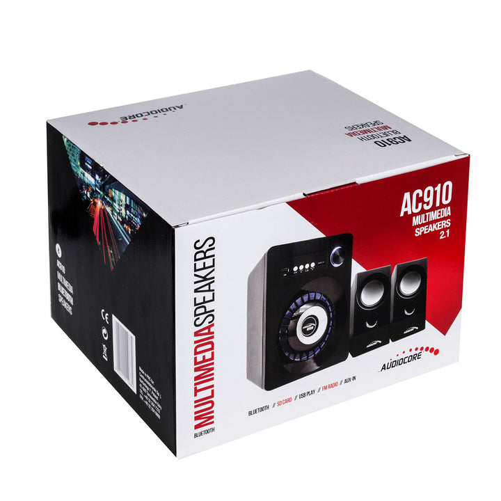 Een set Bluetooth 2.1-luidsprekers FM-radio, TF-kaartingang, AUX, USB-voeding Audiocore AC910