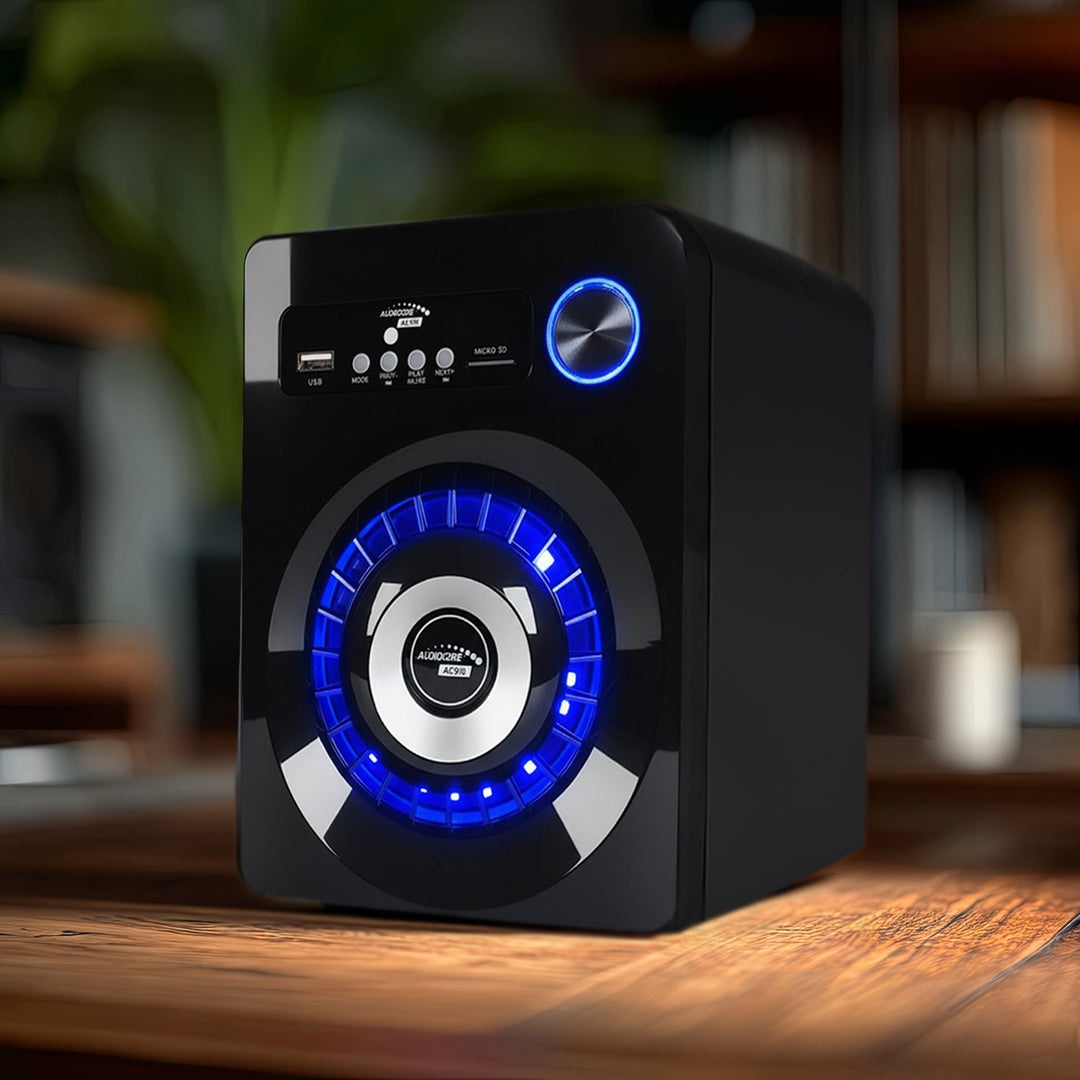 Een set Bluetooth 2.1-luidsprekers FM-radio, TF-kaartingang, AUX, USB-voeding Audiocore AC910