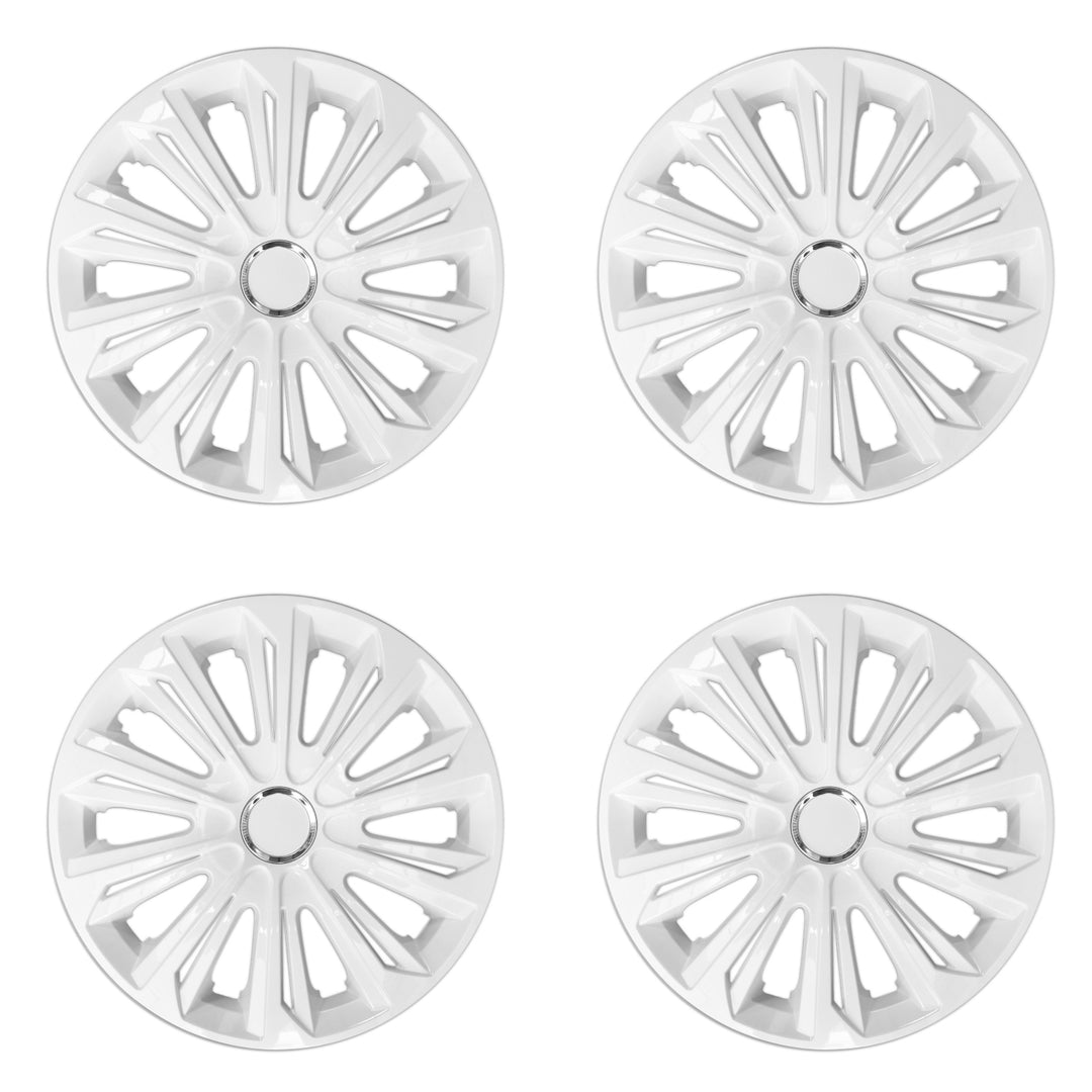 Enjoliveurs de roues laqués blanc 15 " lot de 4 pièces STRONG