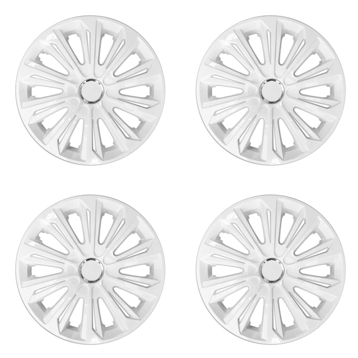 Enjoliveurs de roues laqués blanc 15 " lot de 4 pièces STRONG