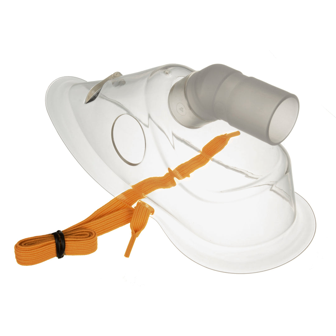 Complete set accessoires voor behandeling met inhalator: maskers, vernevelaar, snoer, filters, neustips