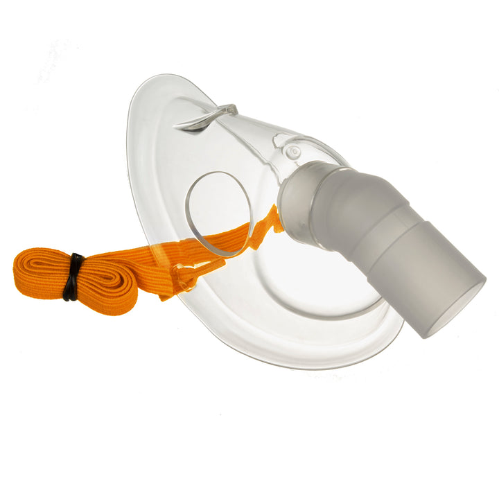 Complete set accessoires voor behandeling met inhalator: maskers, vernevelaar, snoer, filters, neustips