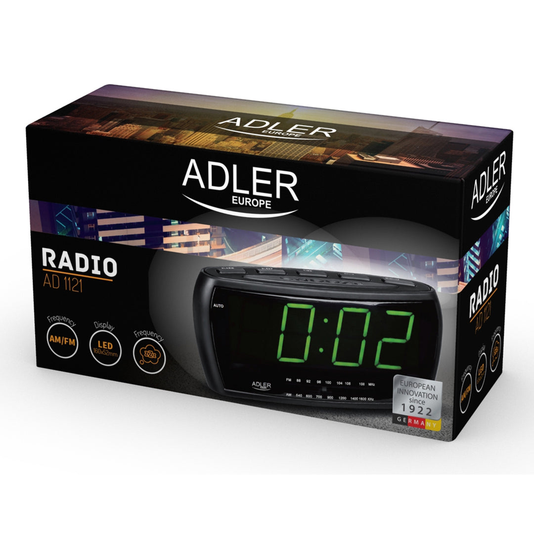 Réveil radio fm/am horloge led adler ad1121 qualité