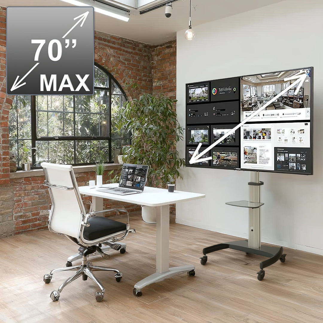 Support universel pour téléviseurs  avec hauteur réglable max 70" charge maximale 50 kg max VESA 600x400 Maclean Brackets MC-801