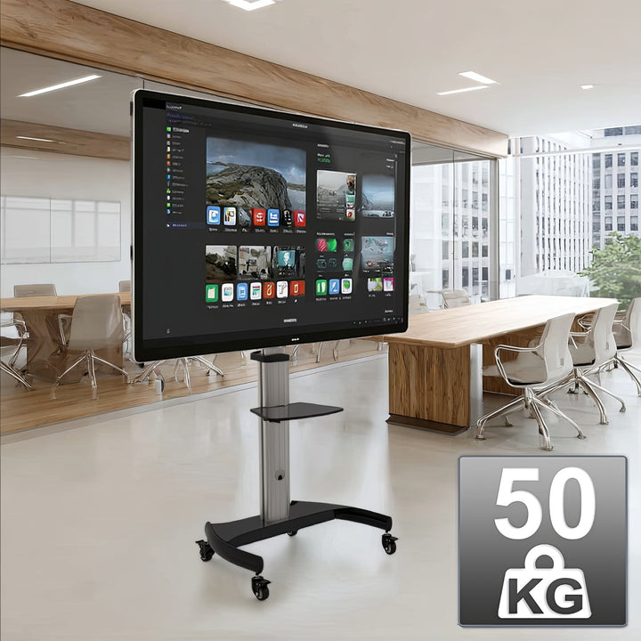 Support universel pour téléviseurs  avec hauteur réglable max 70" charge maximale 50 kg max VESA 600x400 Maclean Brackets MC-801