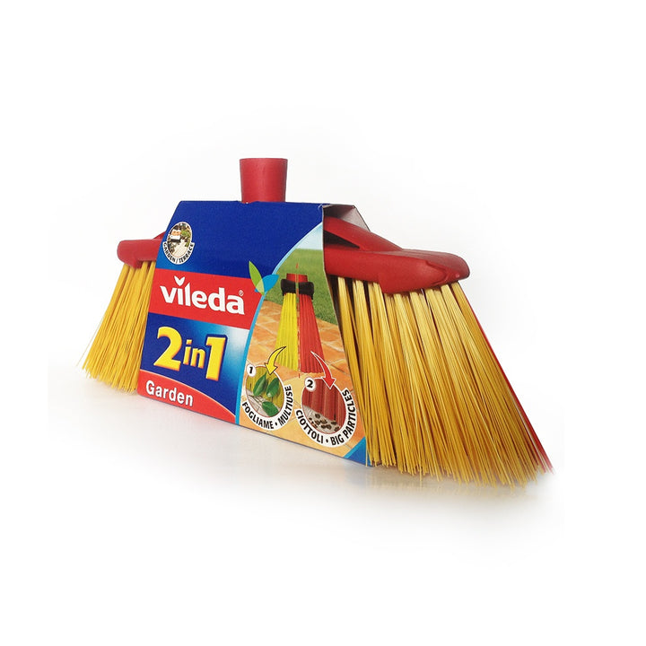 Vileda brosse balai extérieur 2 en1 Jardin + Poignée