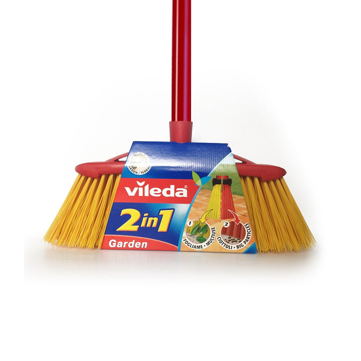 Vileda 2 in1 buitenbezemborstel Tuin + Handvat