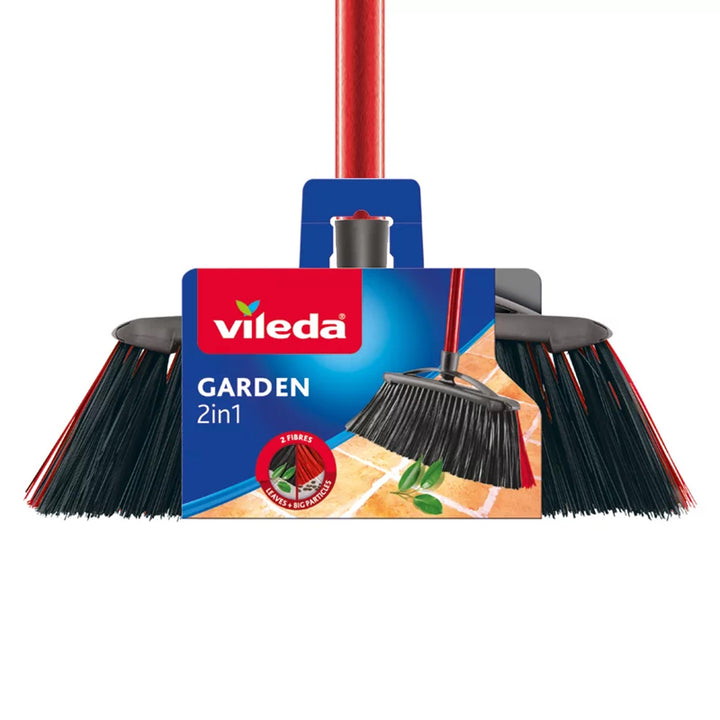 Vileda 2 in1 buitenbezemborstel Tuin + Handvat