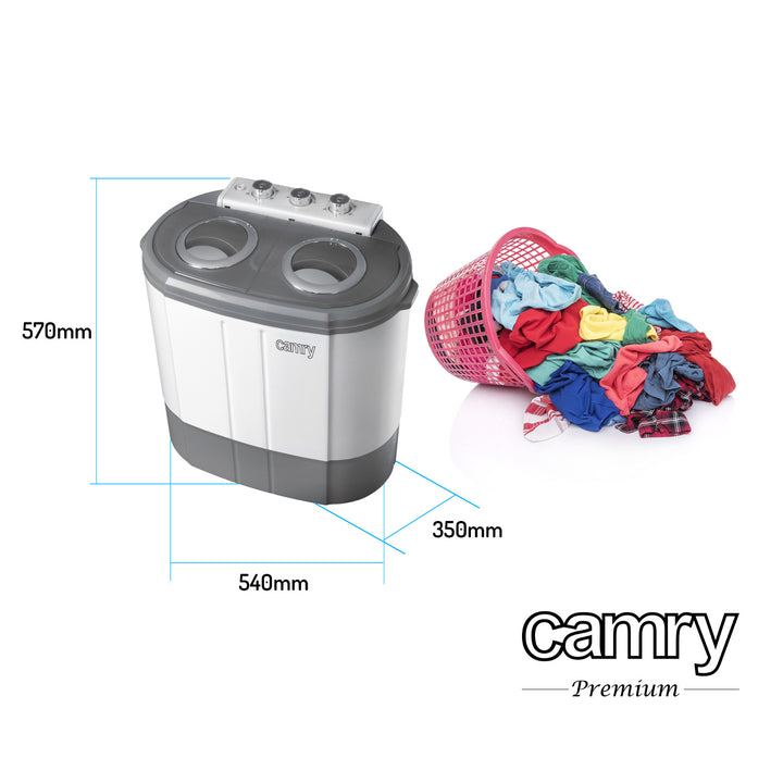 Camry CR 8052 reiswasmachine 2 compartimenten