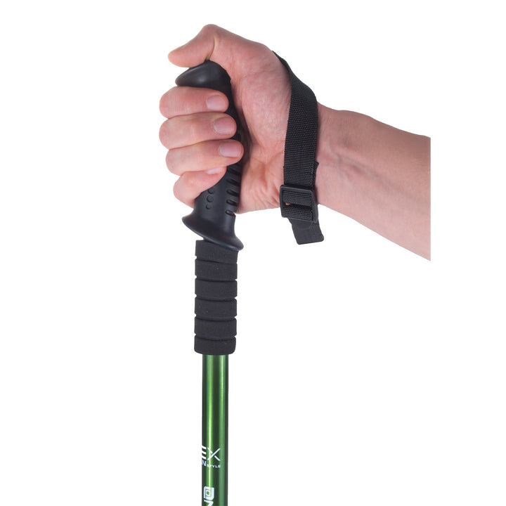 Bâtons de marche nordique en aluminium, télescopiques, 65-135 cm, verts