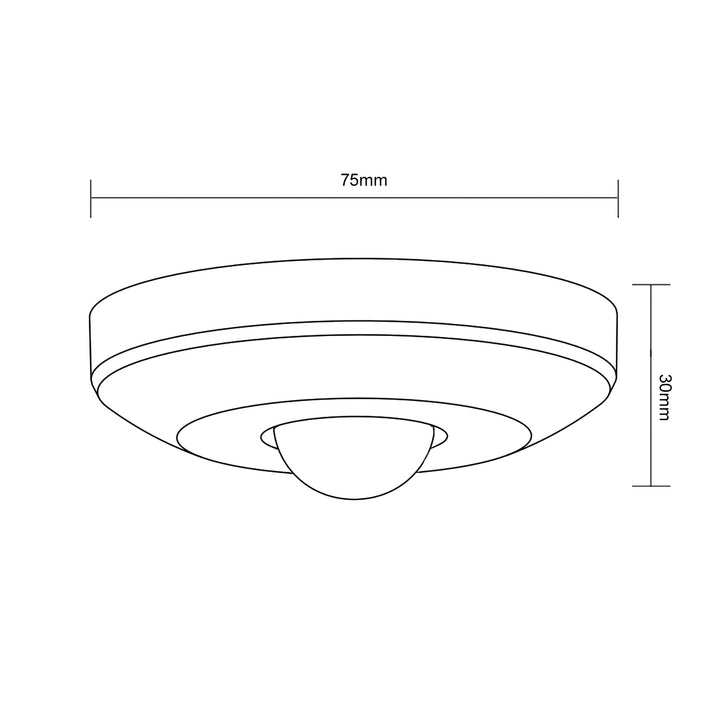 360° PIR-bewegingsmelder Bereik tot 6 m LED IP20 Maclean MCE231