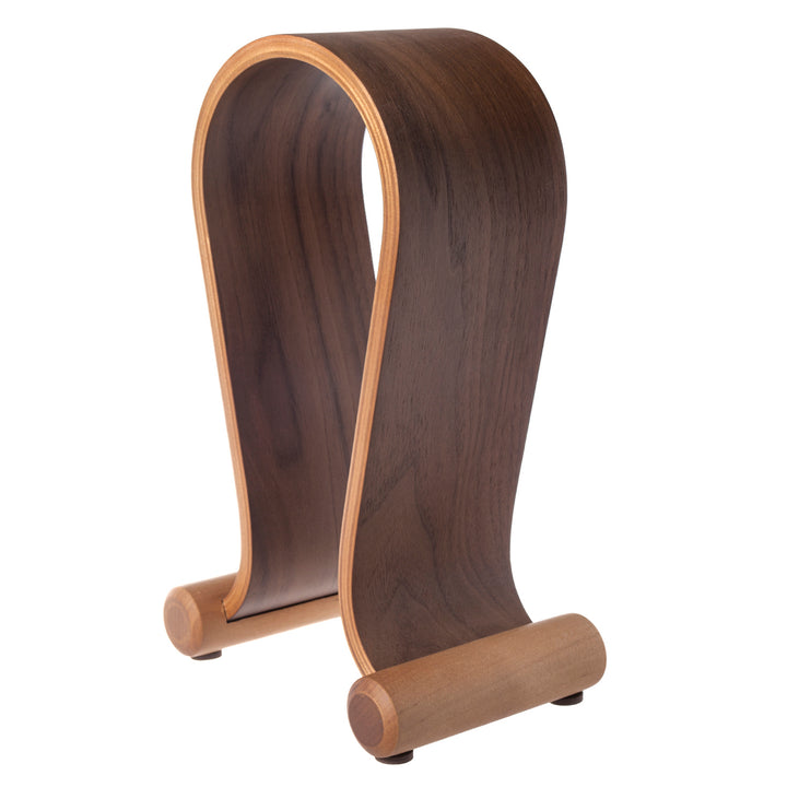 Support pour casque bois, couleur noisette, design moderne Maclean MC-815W