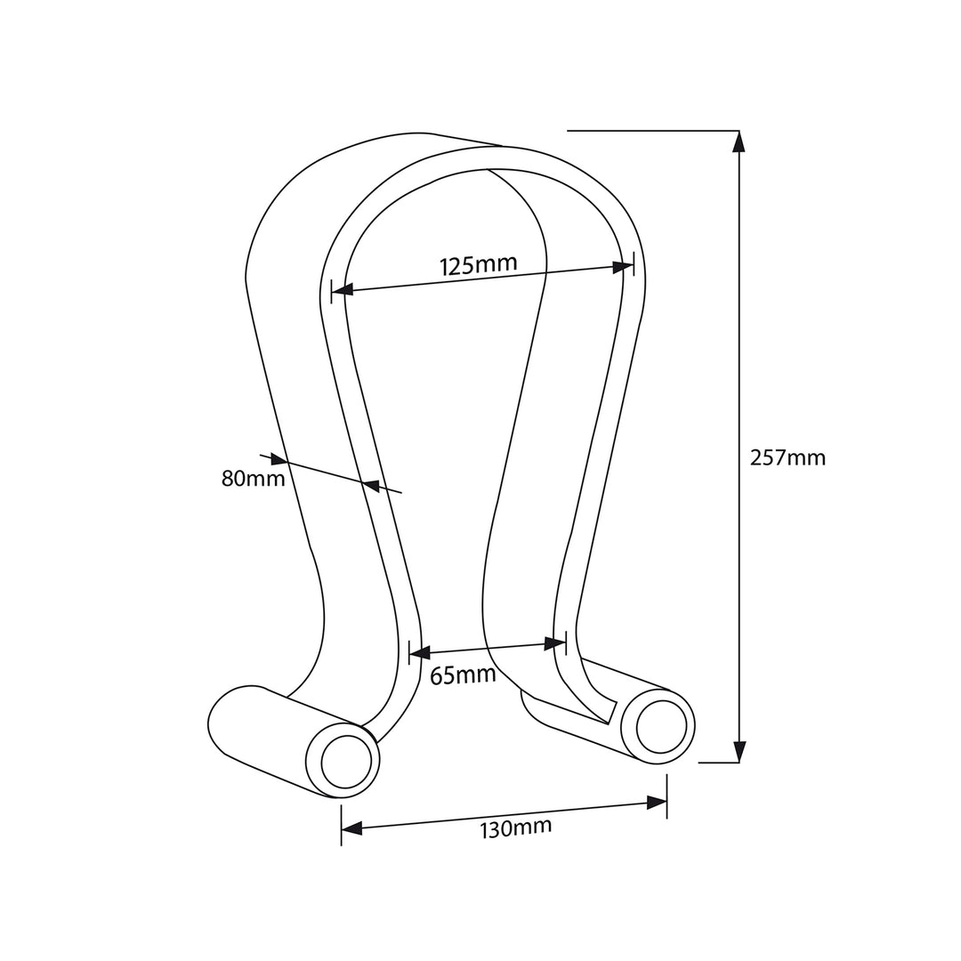Support pour casque bois, couleur noisette, design moderne Maclean MC-815W