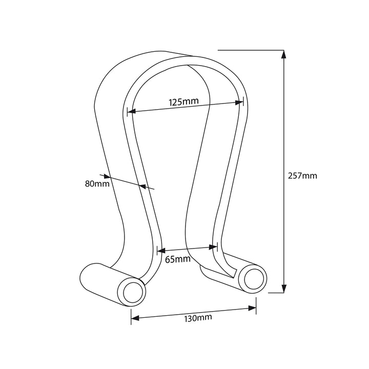 Support pour casque bois, couleur noisette, design moderne Maclean MC-815W