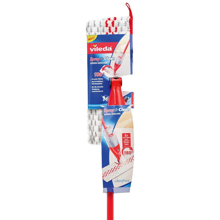 Mop avec nettoyeur rotatif Vileda Spray & Clean Couverture en microfibre double