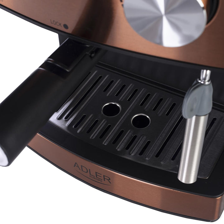 Machine à espresso Adler, 15 bars, 850W, mousseur à lait, AD4404cr