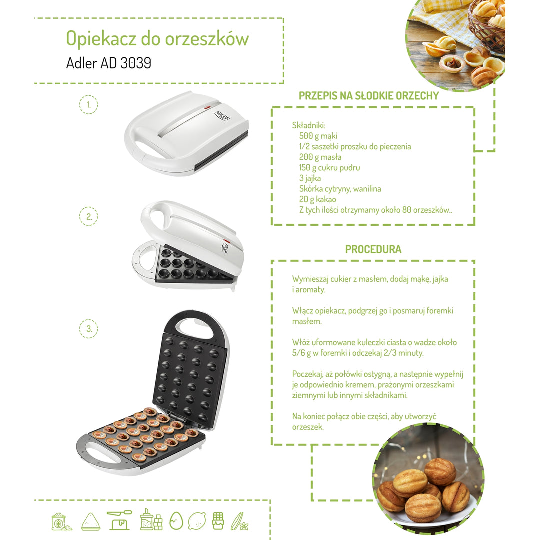 GÂTEAU POUR GÂTEAUX ORZESZKÓW 24 pcs ADLER AD3039