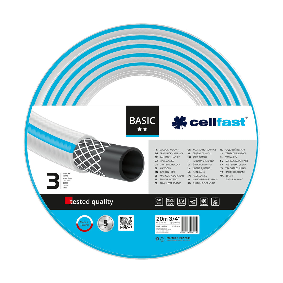 Cellfast Basic tuinslang 3/4" 20m Duurzaam en flexibel