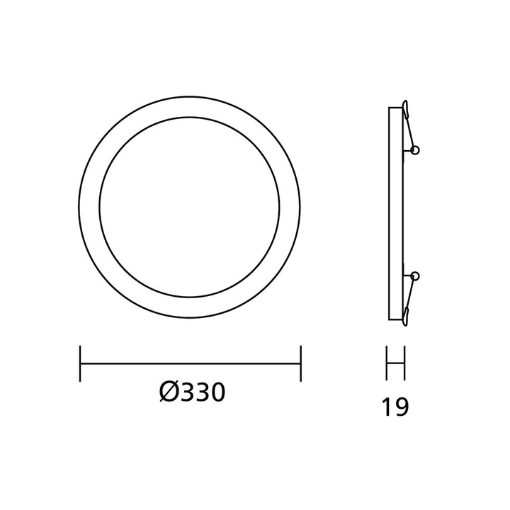 LED-sensor met instelbare kleurtemperatuur 30W WW 3000K + NW 4000K + CW 6000K Superslank design plafondlamp 19mm