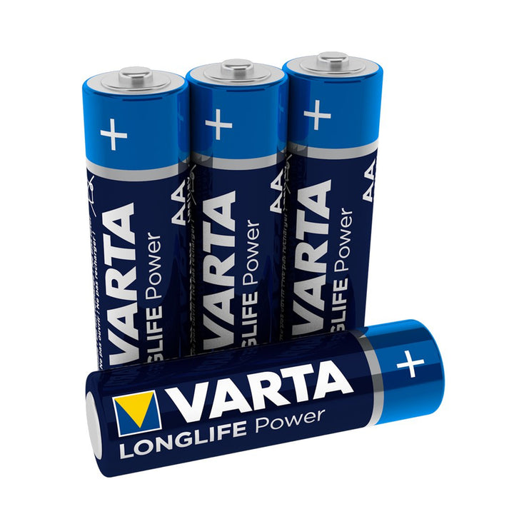 4x piles alcalines Varta Longlife Power AA LR6 R6