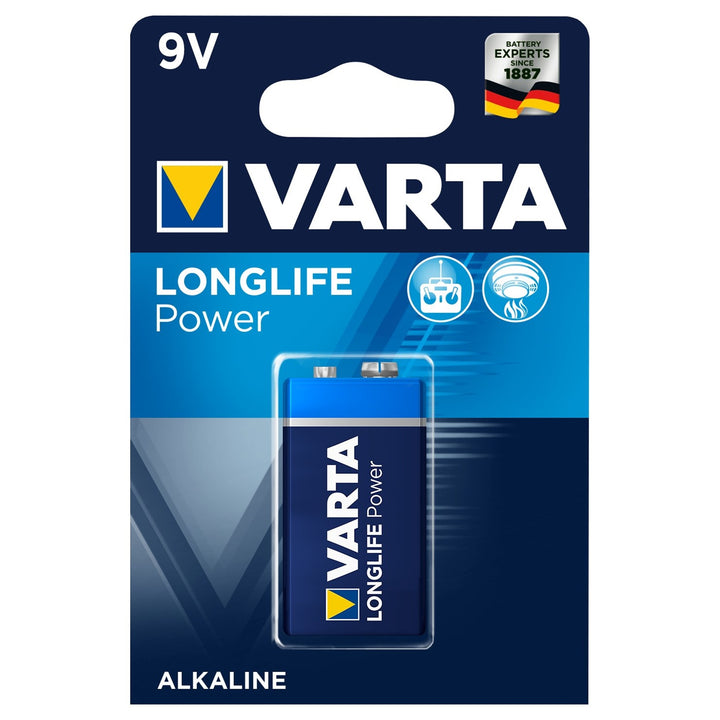 Pile alcaline Varta Longlife Power 9V, de haute qualité