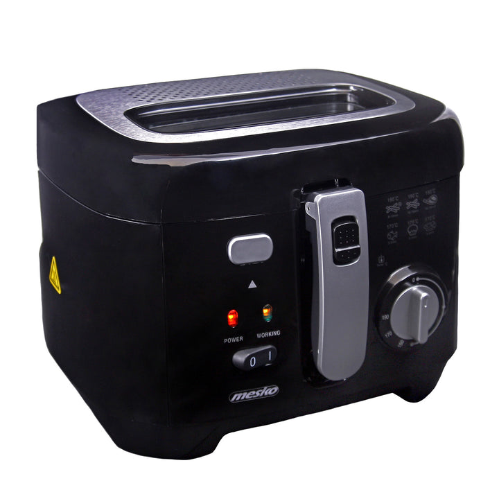Mesko Friteuse à huile profonde 2.5L 1800W avec filtre indicateur LED Température réglable