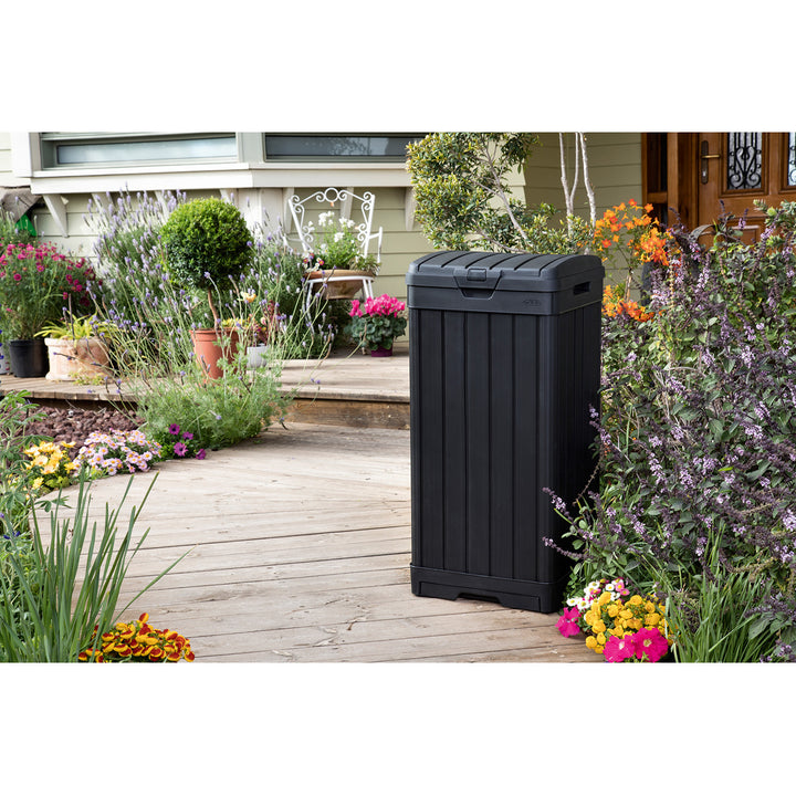 Keter Baltimore poubelle 125L noir Hauteur: 87,4 cm