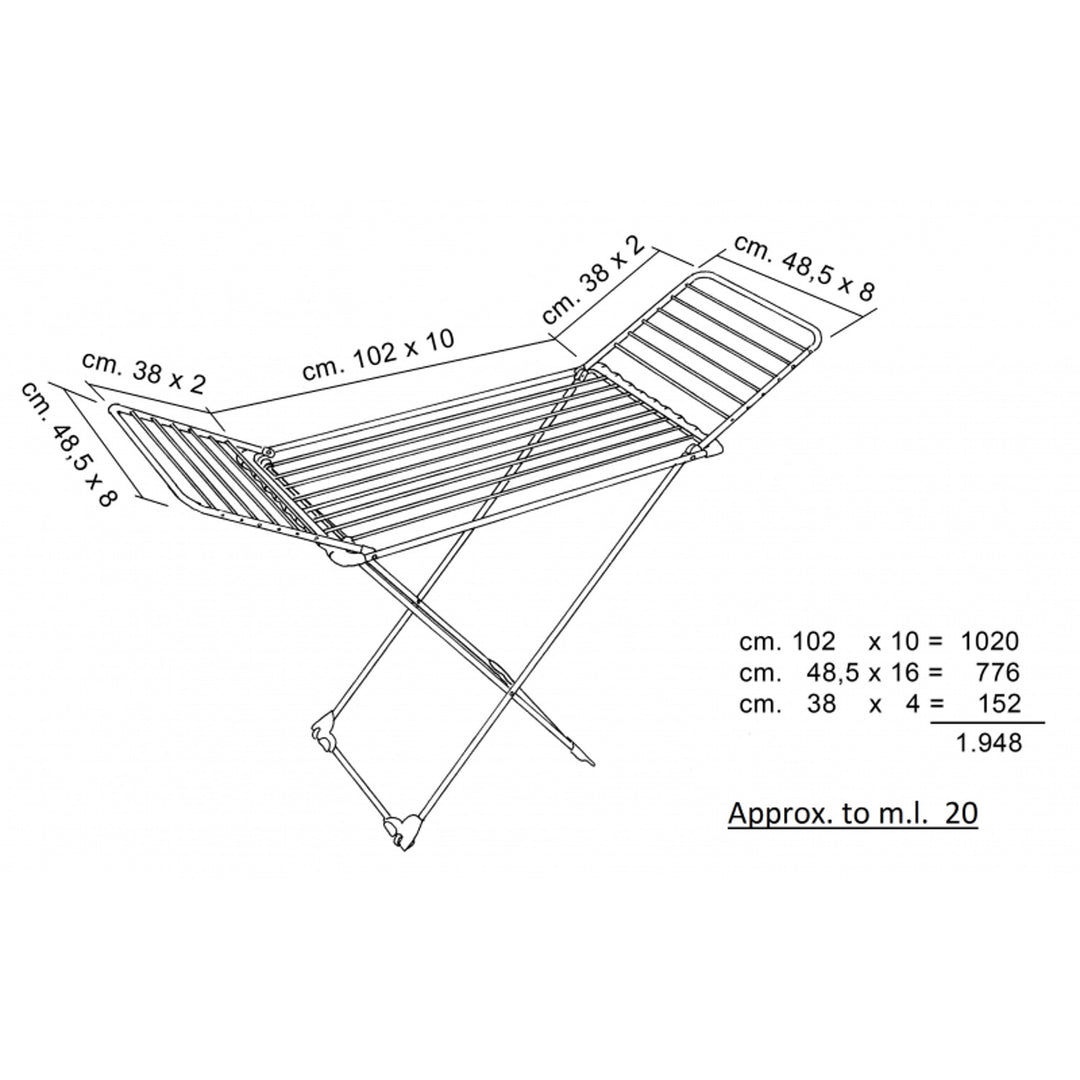 Séchoir à linge résistante à roulettes Vileda Aluminium 100