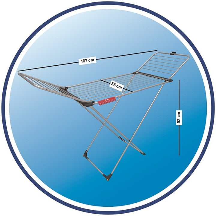 Séchoir à linge résistante à roulettes Vileda Aluminium 100