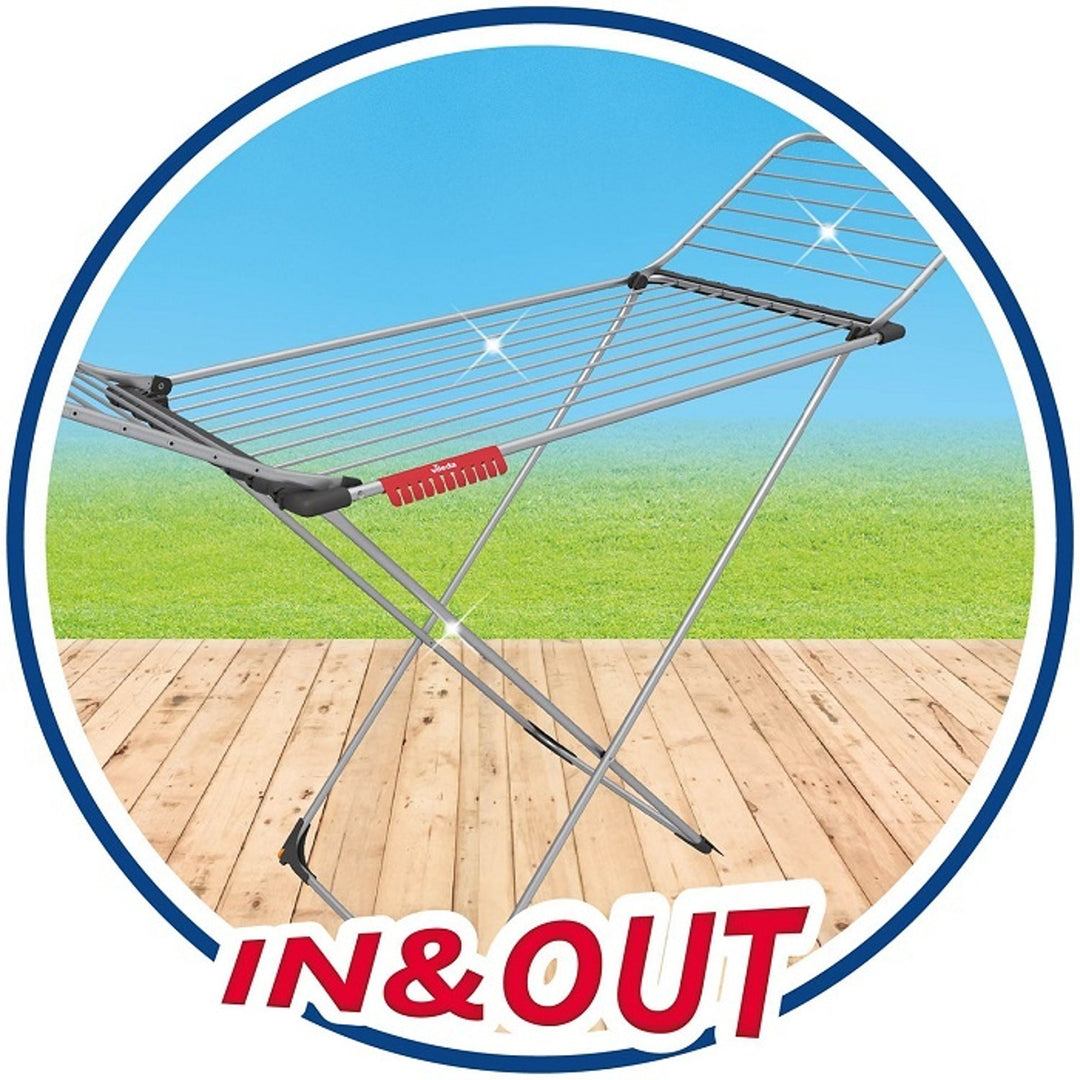 Séchoir à linge résistante à roulettes Vileda Aluminium 100