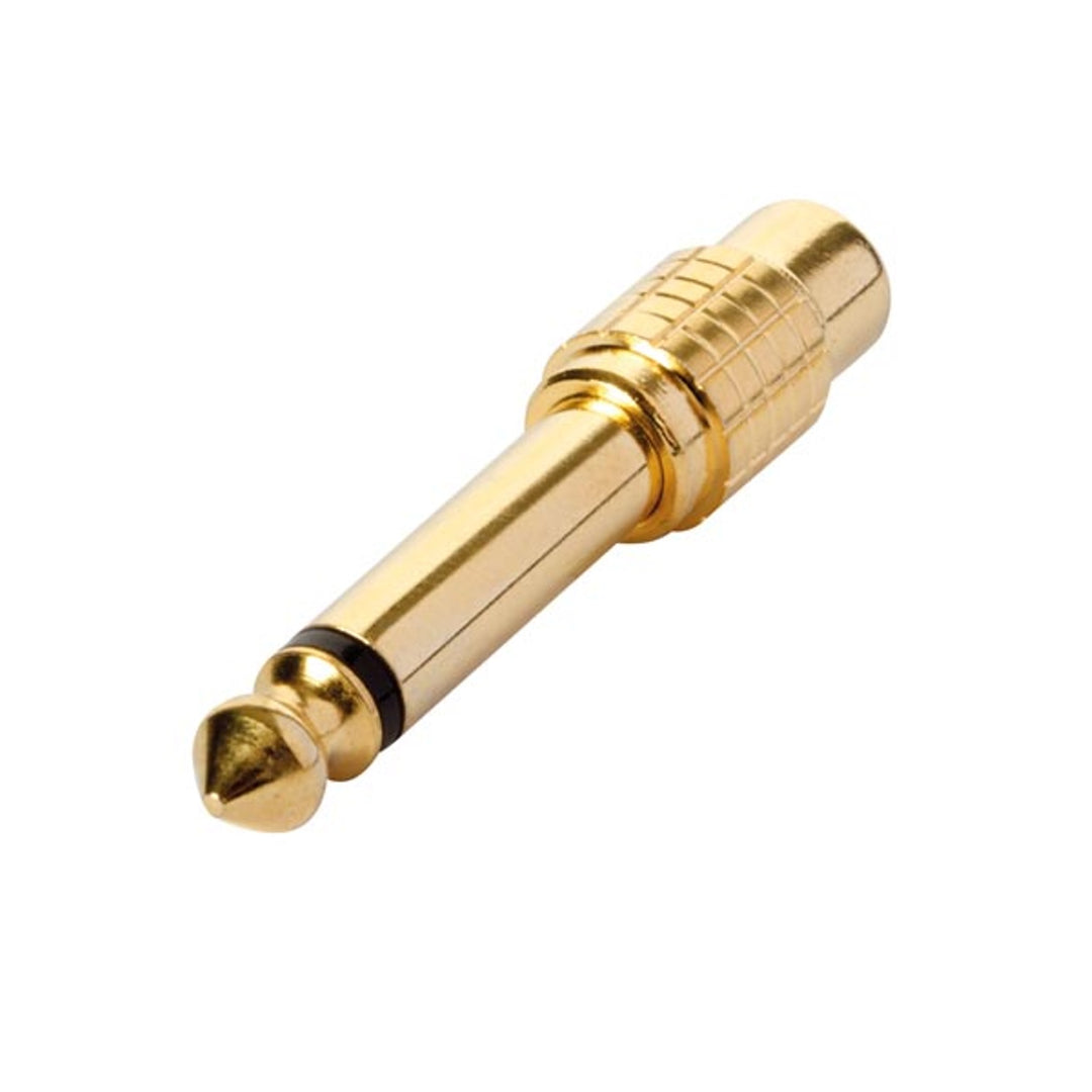 HQ-Power PCN022 Vergulde RCA Female naar 6,35 mm Mono Jack Connector