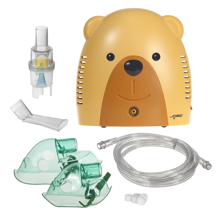 Inhalateur pour bébé Promedix PR-811 nounours, set de nébulisation, masques, filtres version UK