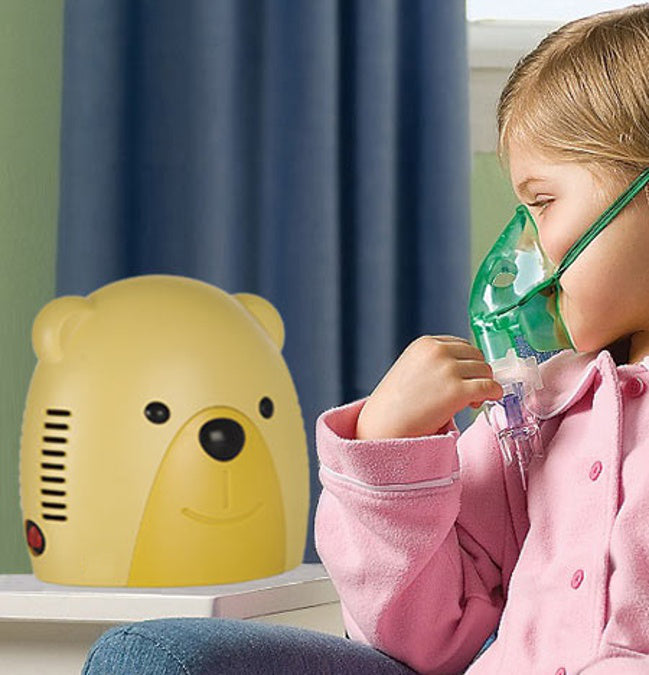 Inhalateur pour bébé Promedix PR-811 nounours, set de nébulisation, masques, filtres version UK