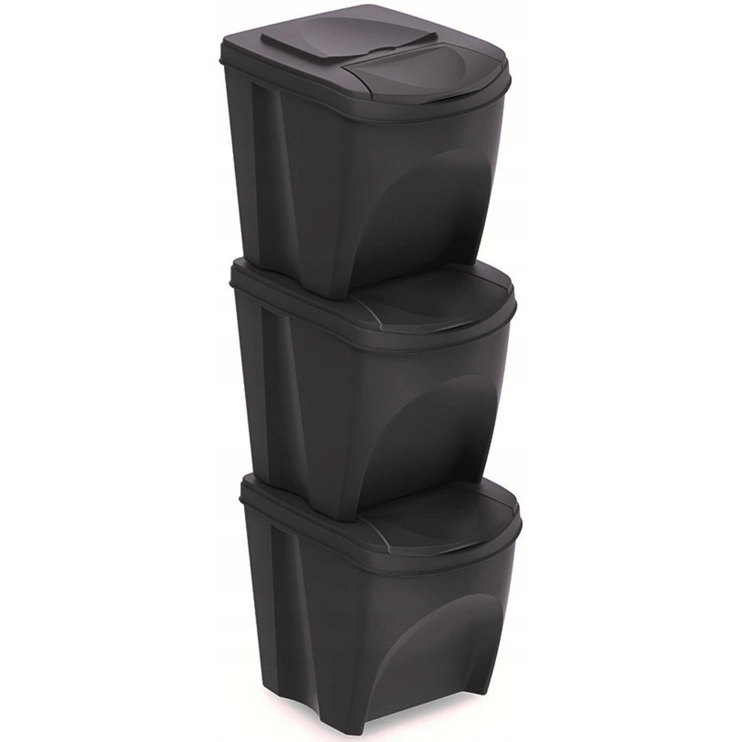 Sortibox 3x20L Anthracite panier de tri pour ségrégation