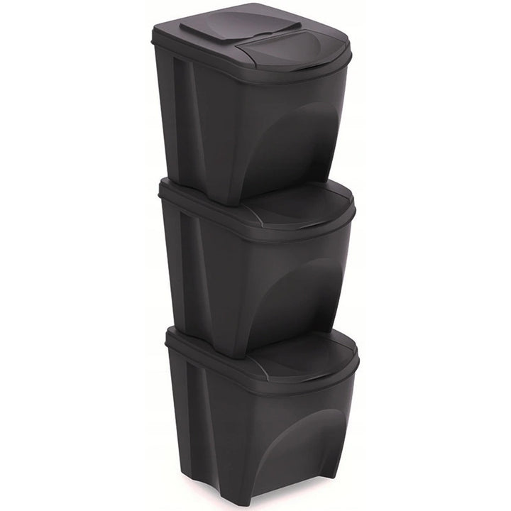 Sortibox 3x20L Anthracite panier de tri pour ségrégation