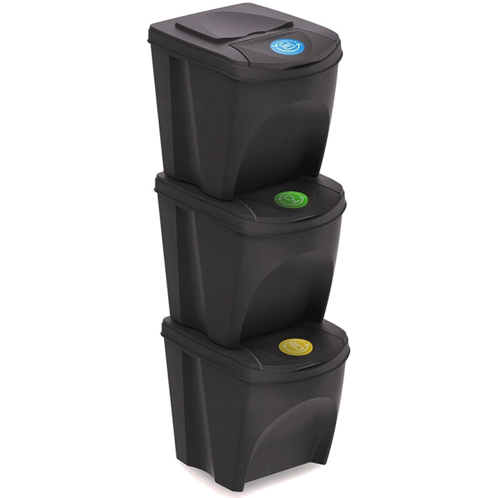 Sortibox 3x20L Anthracite panier de tri pour ségrégation