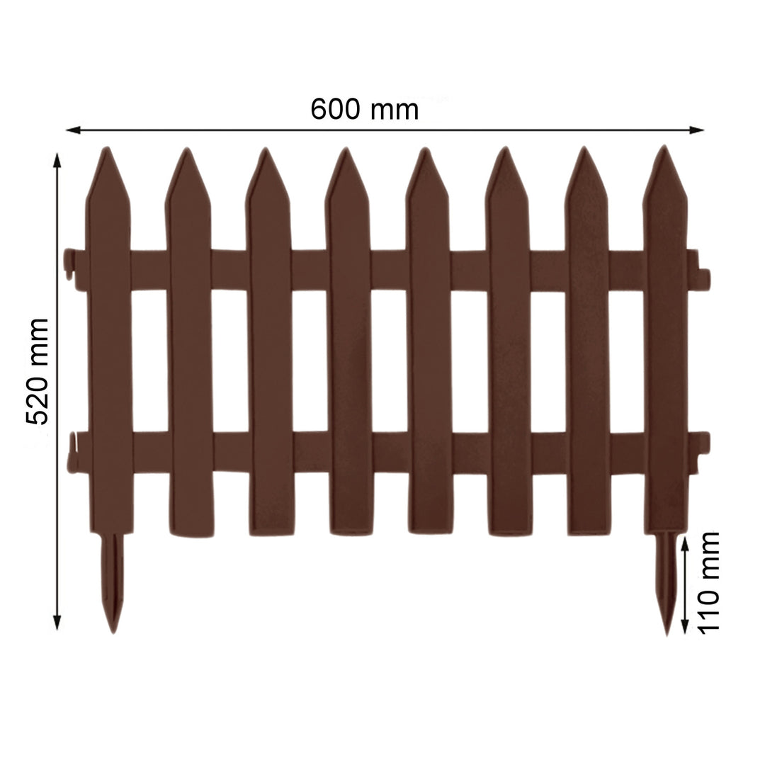 Petite Clôture de jardin Classic Garden IPŁSU2 R222 3,5m marron