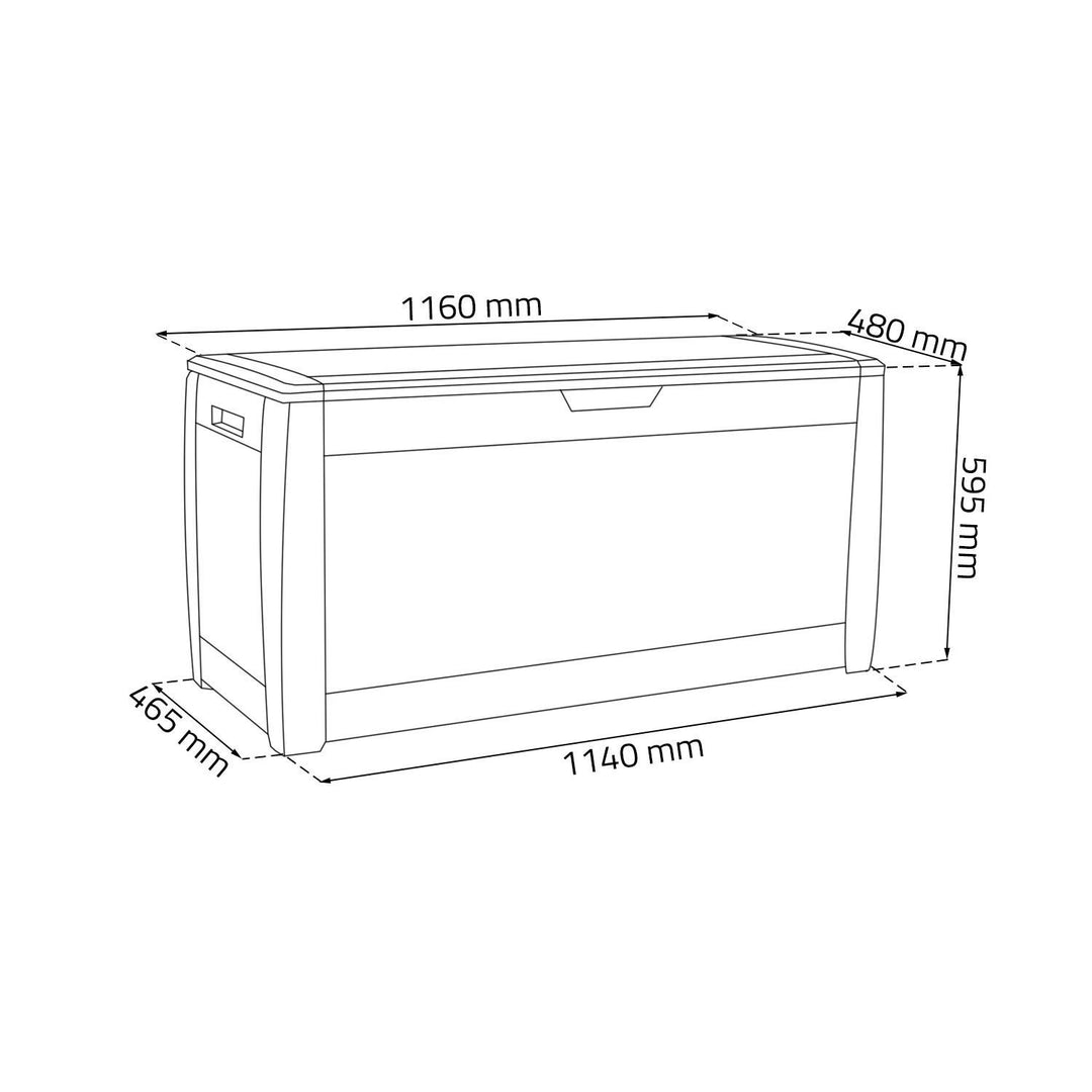 Coffre de rangement de jardin 2 en 1 310L umbra Rato Plus Prosperplast