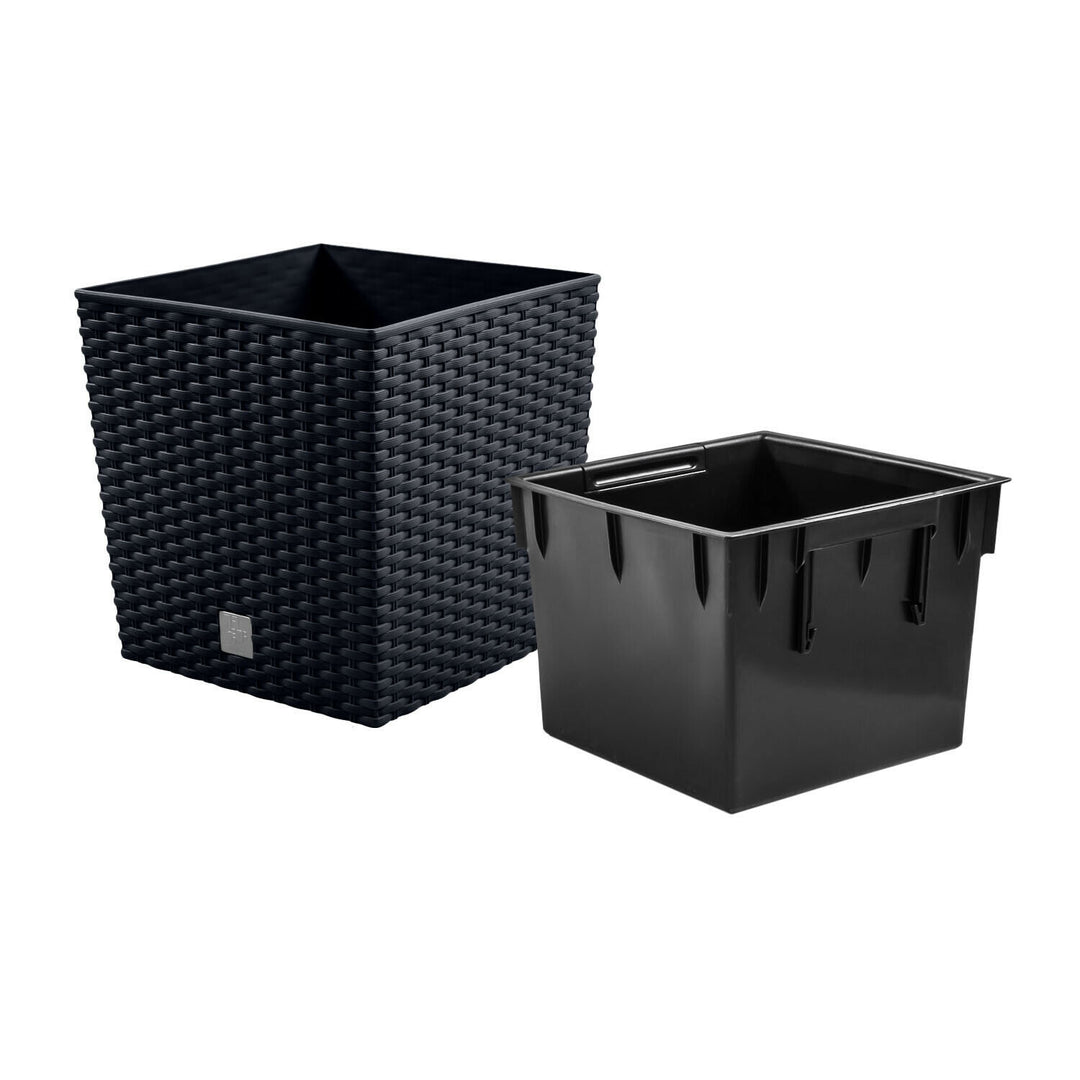 Pot de fleur avec insert Prosperplast Rato Low DRTS325L S433 anthracite